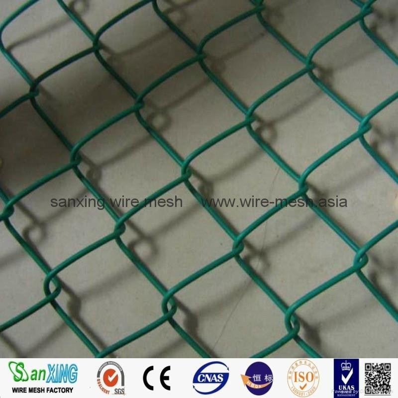 gardeb use pvc coated galvanized green vinyl coated chain link fence 2