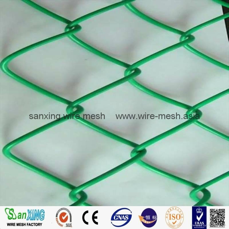 gardeb use pvc coated galvanized green vinyl coated chain link fence 3