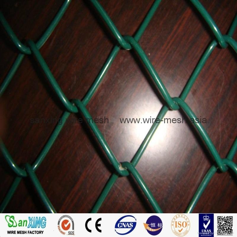 gardeb use pvc coated galvanized green vinyl coated chain link fence 4