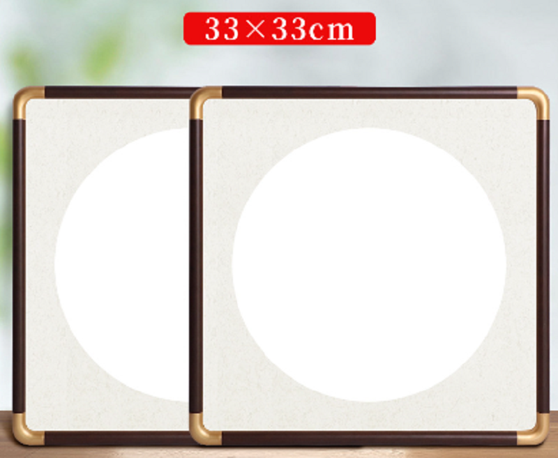 33*33cm 高端实木仿铜角圆角红花梨木色黑桃木画框