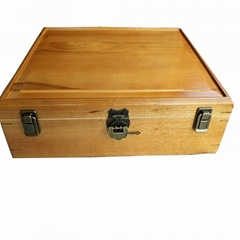 Camphor Wood Painting Calligraphy Brochure ancient wooden Box Package Case