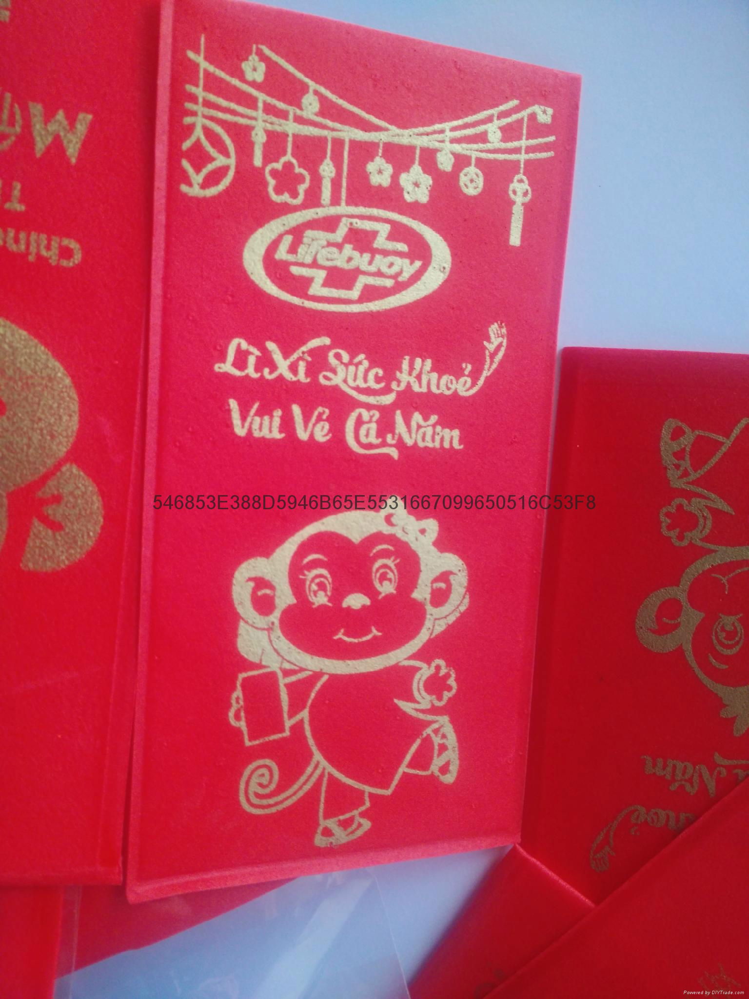 Soluble red envelope paper soap