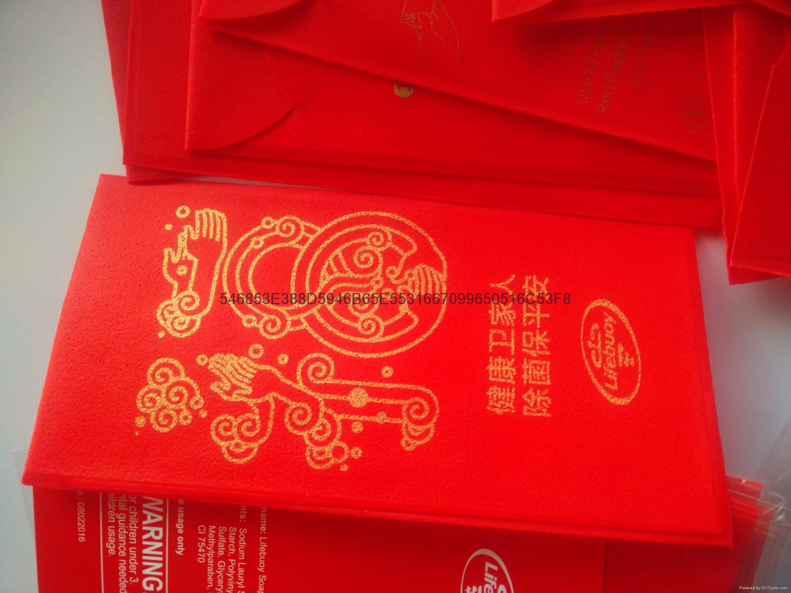Soluble red envelope paper soap 2