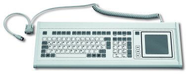 Industrial keyboard with touchpad