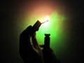 200mw green laser pointer focusable flashlight shaped light maches/free shipping