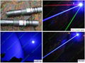 1000mW 445nm waterproof focusable true blue laser pointer burning torch 4