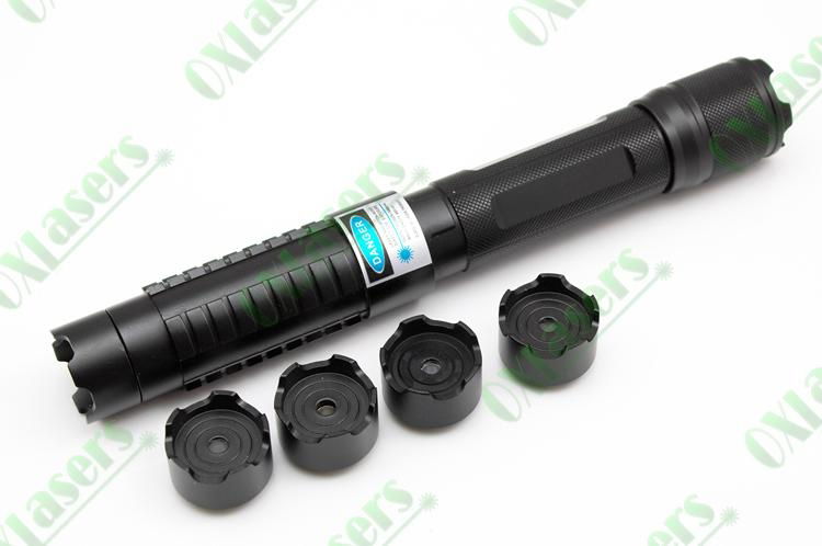 5in1 445nm 1w/1000mw metal cased focusable blue laser pointer 3