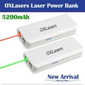 OXLasers OX-20 5200mah power bank for phones and tablet pc with laser pointer