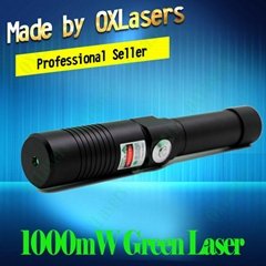 OXLasers OX-GX9 520nm  1000mW Focusable Green laser pointer 