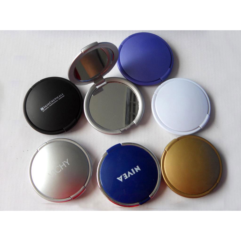 ABS double-sided magnetic buckle advertising mirror plastic pocket mirror 3