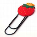 Soft PVC bookmark clip, 3D rubber