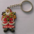 pvc cartoon Santa Claus keychain for