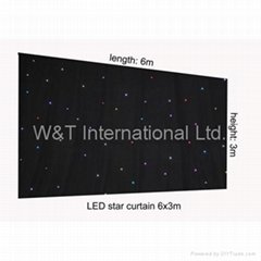 LED Star curtain RGB Tri (6x3m)
