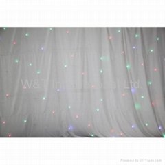 LED Star Curtain white cloth 6x4m 