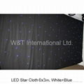 LED Star Curtain 6x3m White+Blue LED