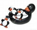 we produce vinyl penguin mother toy elephant son penguin family penguin toy
