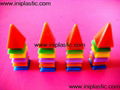 9)we supply stackable houses stackable caps stackable paramids