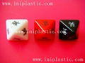 we make plastic moulded translucent dice blace dice clear dice plastic cubes