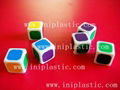 we make plastic moulded translucent dice blace dice clear dice plastic cubes