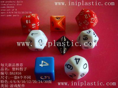 plastic polyhedra dice 10 facet dice 12 face dice 20-face dice 30-facet dice 3