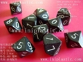 we make plastic moulded translucent dice blace dice clear dice plastic cubes