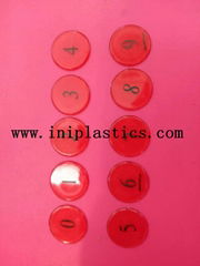 plastic round chips plastic clear round chips round tokens plastic counters