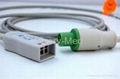 Hellige 3 lead one-piece ECG cable snap end 2