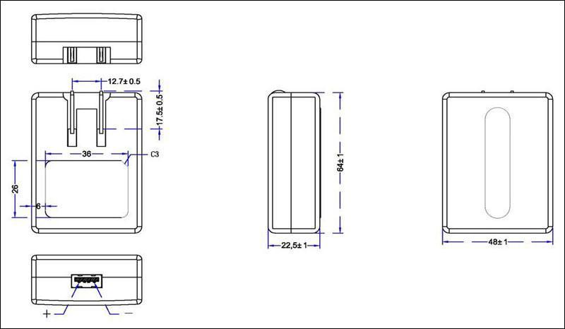 Sell USB Battery charger USB adapter USB adaptor 5V0.5A 5V1A  2