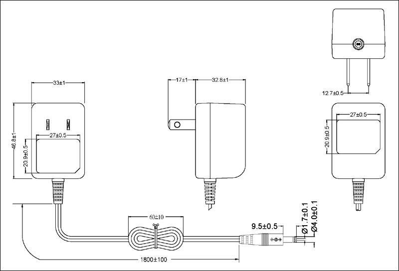 Wholesales G051U-050100B-1 5V1A  power adapter 2