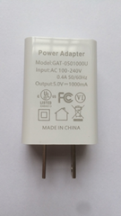 wholesales UL Listed Universal US 5V1A USB Wall Charger Plug,white type,in stock