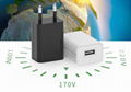 wholesales 5V1A EU USB wall adapter  charger White Black GAT-0501000 MOQ 100PCS 7