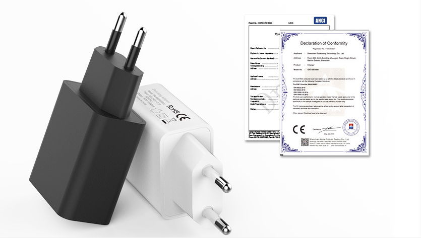 wholesales EU 5V1A, 5V2A USB Wall Charger  adapter,white/black 4