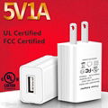 批发UL认证充电器5V1A,出口美国,黑白两色