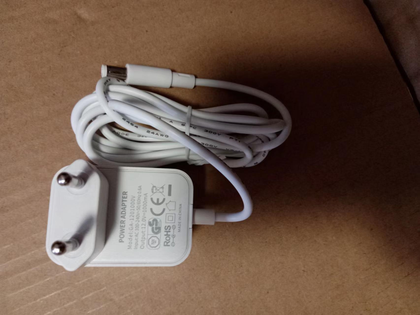 12V1A EU power adapter Model GA-1201000V 2