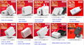 wholesales EU 5V1A, 5V2A USB Wall Charger  adapter,white/black 14
