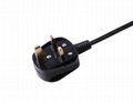 Sell best quality 3 pin plug power cord with UK plug with certification