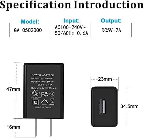 UL Certified GA-0502000 Charger AC Adapter 2A Charger  5