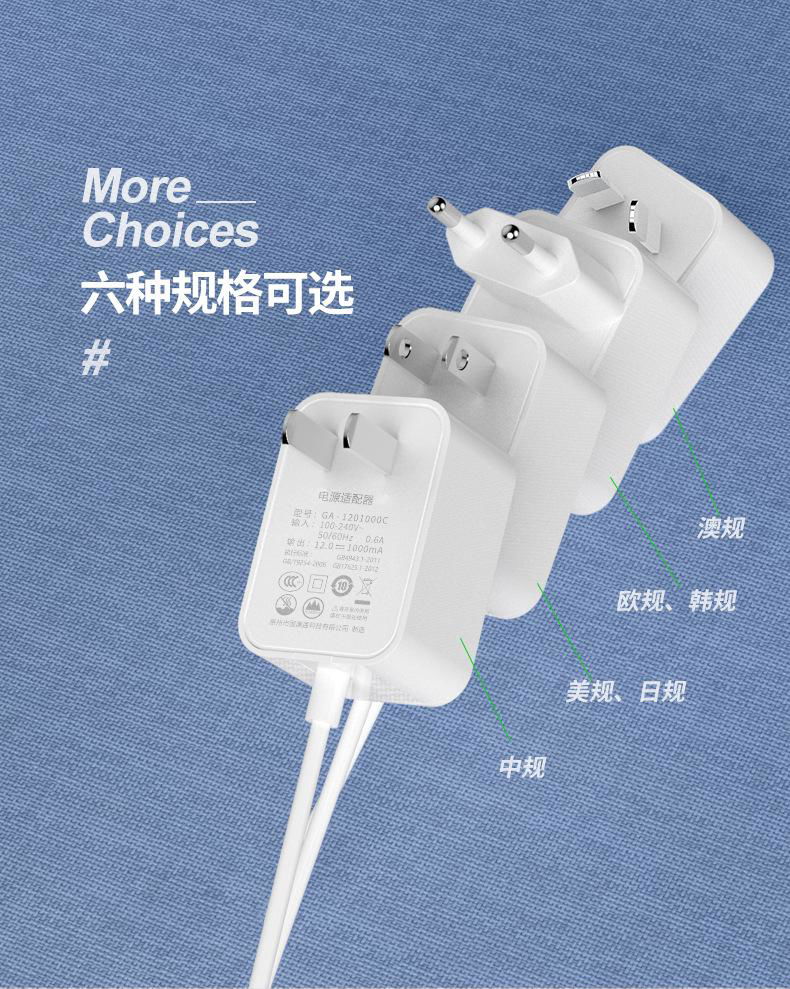  12V 1A power adapter US Plug  high quality wall power supply 5