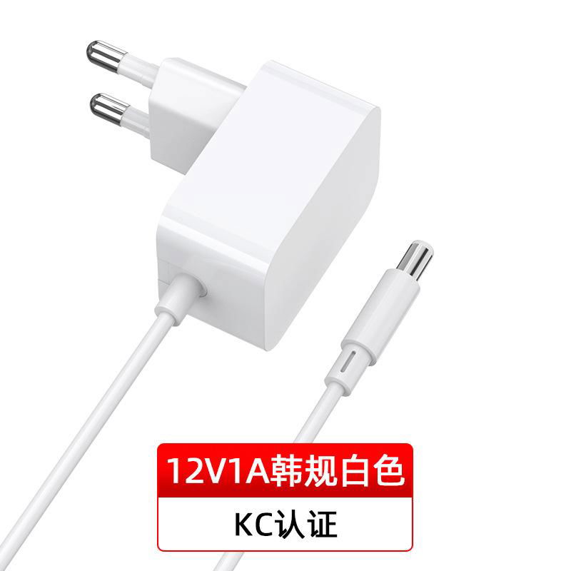 韓國12V1A電源適配器韓規 KC認証開關電源 KCC高品質帶線適配器 3