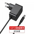 韓國12V1A電源適配器韓規 KC認証開關電源 KCC高品質帶線適配器