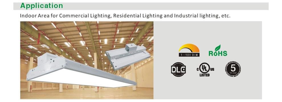 ETL DLC Listed 110w 160w 225w warehouse led linear high bay light 2