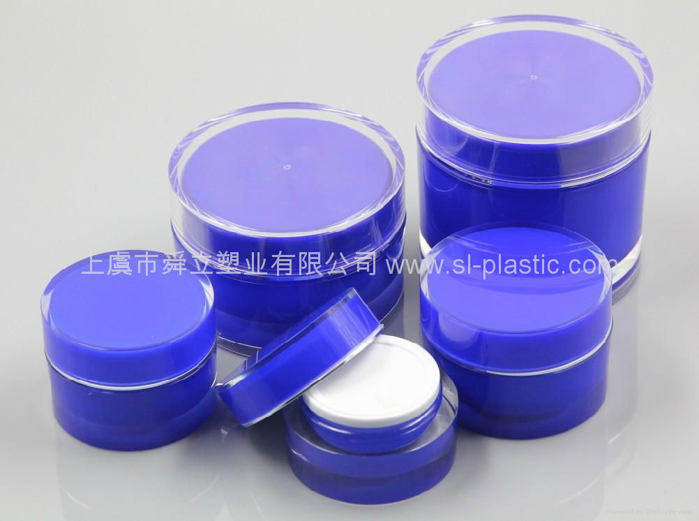 100g plastic  acrylic double wall cream  jar 2