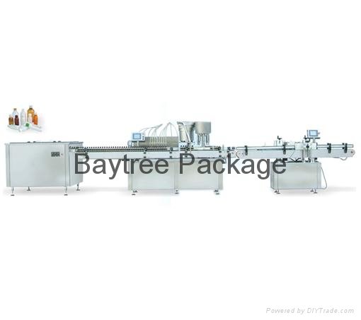 YGX-Y Series Arranging Washing Drying Filling Rotating Labeling production line  1