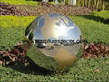 stainless steel gold painting sphere 1