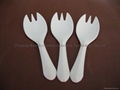 Bio corn starch  disposable spork for Icecream 1