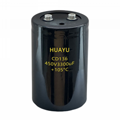 Huayu Screw  aluminum electrolytic capacitor  CD136/450V3300uF