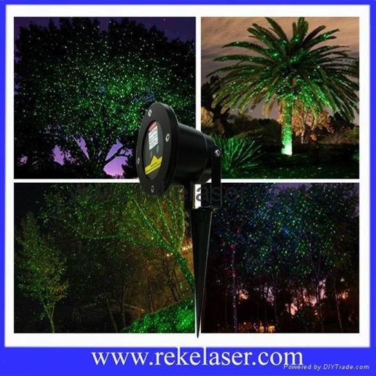 Red and green stationary firefly outdoor laser light for garden and trees 2