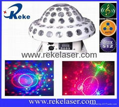 Multi-pattern rotating rgb led laser light full color changing disco light