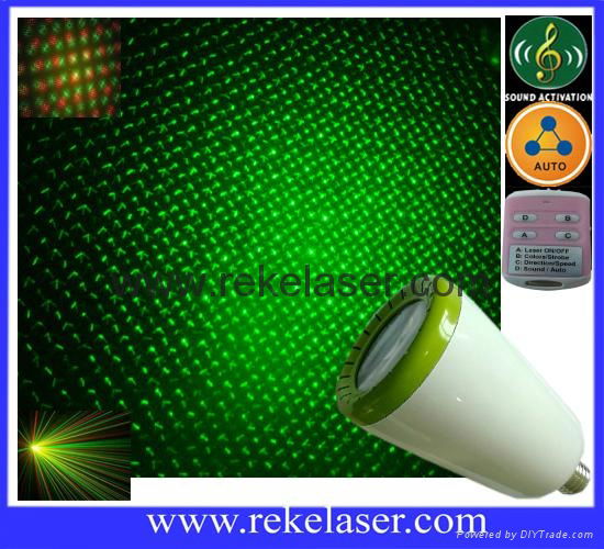 Red and green firefly twinkling wireless remote bulb laser light with E27 holder