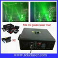 5W cni green laser man show system laser